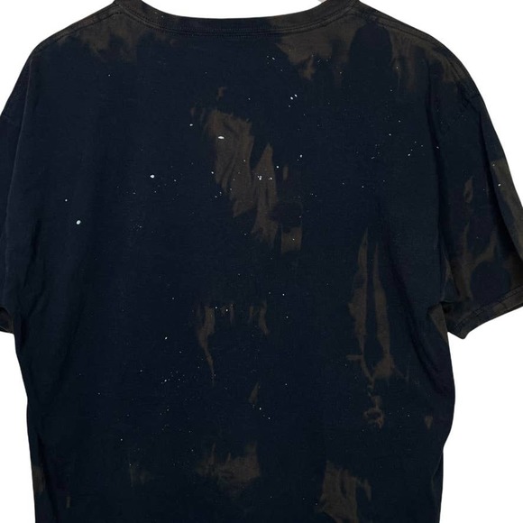 Wolf Tee - Custom Made Bleach Dyed - Two Wolves Howling at the Moon - Picture 6 of 10